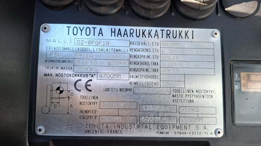 Toyota 02-8FGF18 kaasutrukki - Image 11