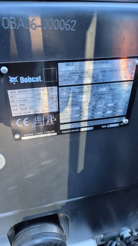 Bobcat B18NT Li-Ion sähkötrukki - Image 10