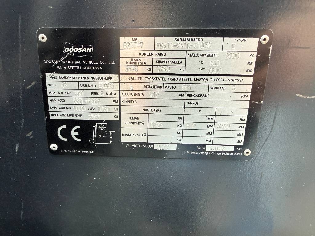 Doosan B20T-7 Sähkötrukki - Image 7