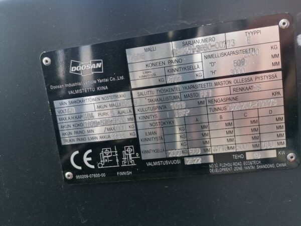 Doosan B25NS Sähkötrukki - Image 7