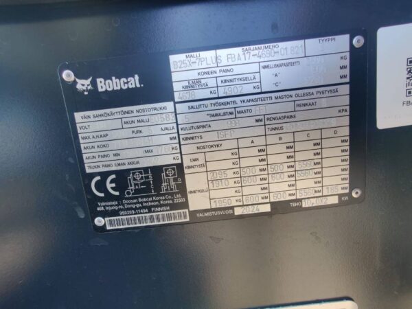 Bobcat B25X-7 PLUS Sähkötrukki - Image 9