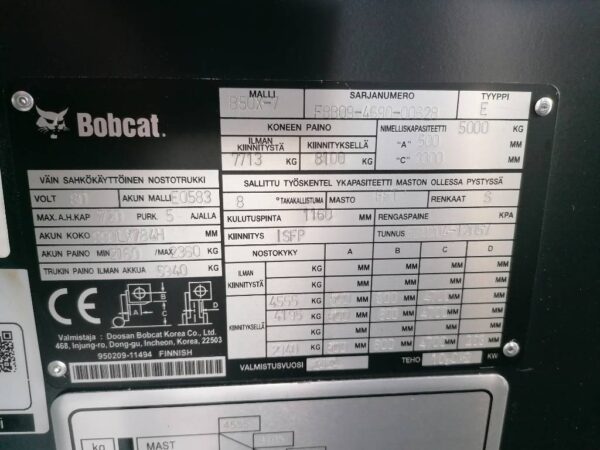 Bobcat B50X-7 sähkötrukki - Image 13
