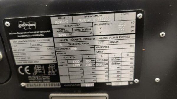 Doosan D20SC-5 Dieseltrukki - Image 7