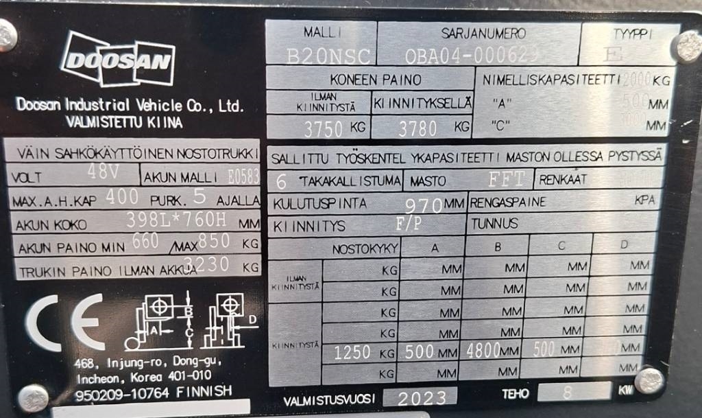 Doosan B20NSC Sähkötrukki - Image 12