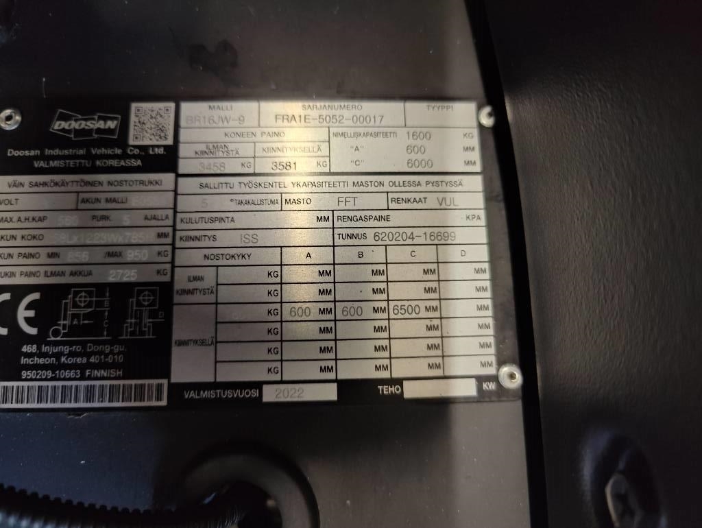 Doosan BR16JW-9 Työntömastotrukki - Image 10