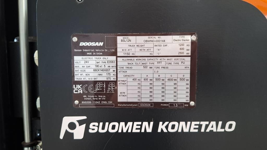 Doosan BSL12N Pinkkari ALEHINTA - Image 9