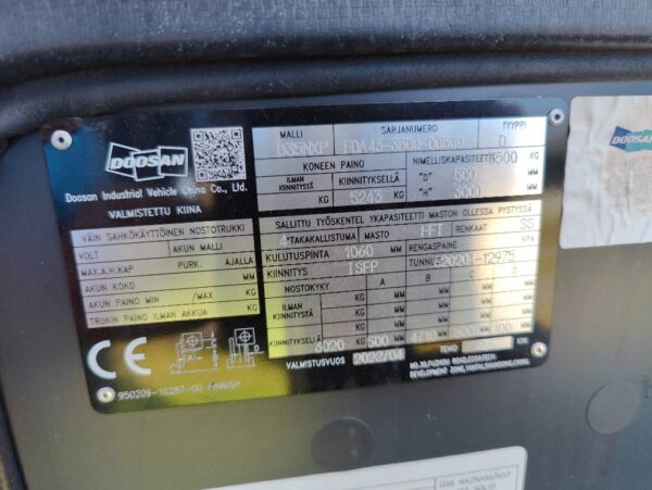 Doosan D35NXP dieseltrukki VAPAUTUU 19.5.2025 AH - Image 7