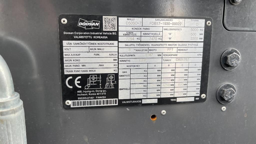 Doosan D50SC-7 - Dieseltrukki - Image 14