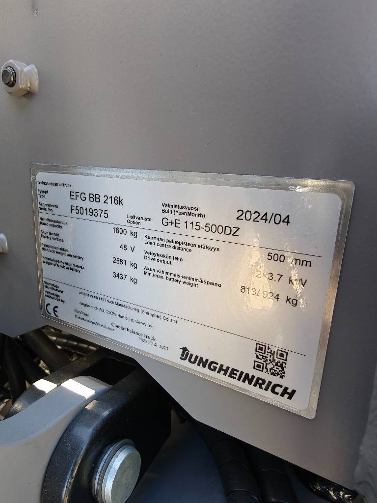 Jungheinrich EFG BB216K Uusi sähkötrukki Litiumakulla - Image 17