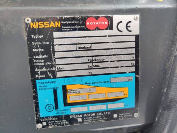 Nissan FD02A250 Dieseltrukki - Image 9