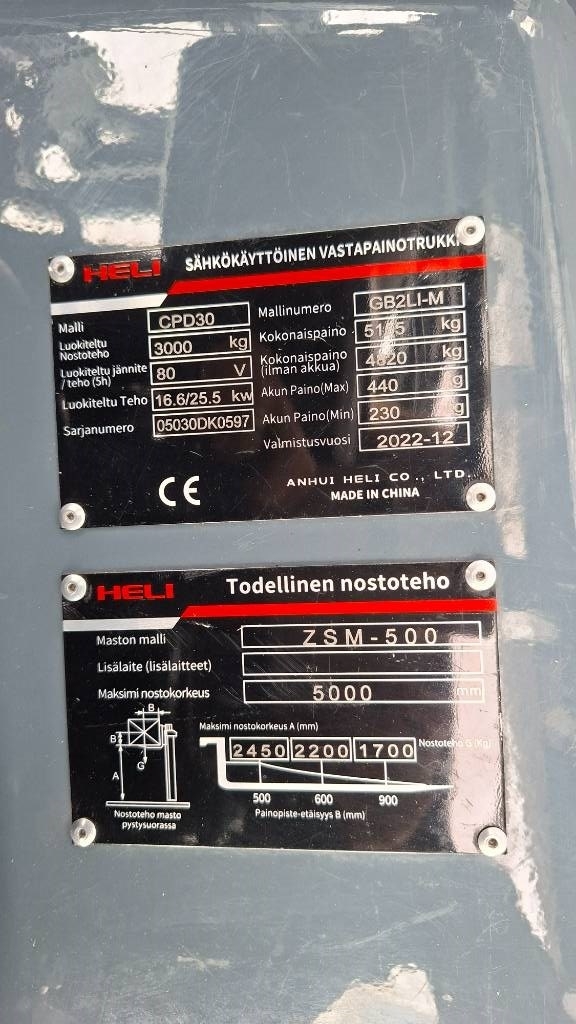Heli CPD30-GB2LI-M Sähkötrukki - Image 14