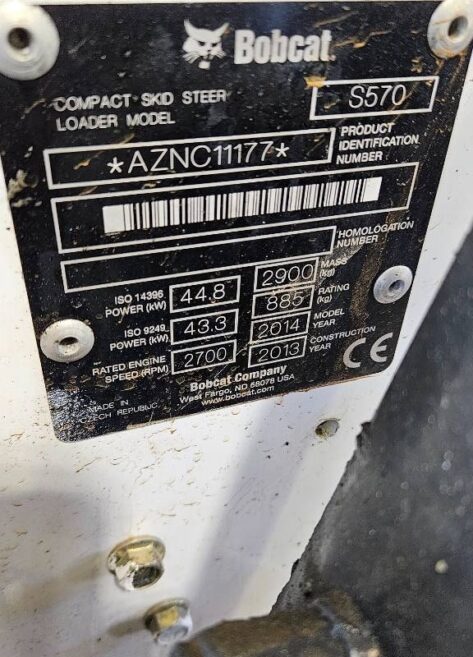 Myydään Bobcat S570 liukuohjattu kuormaaja