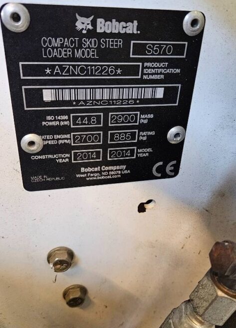 Myydään Bobcat S570 liukuohjattu kuormaaja