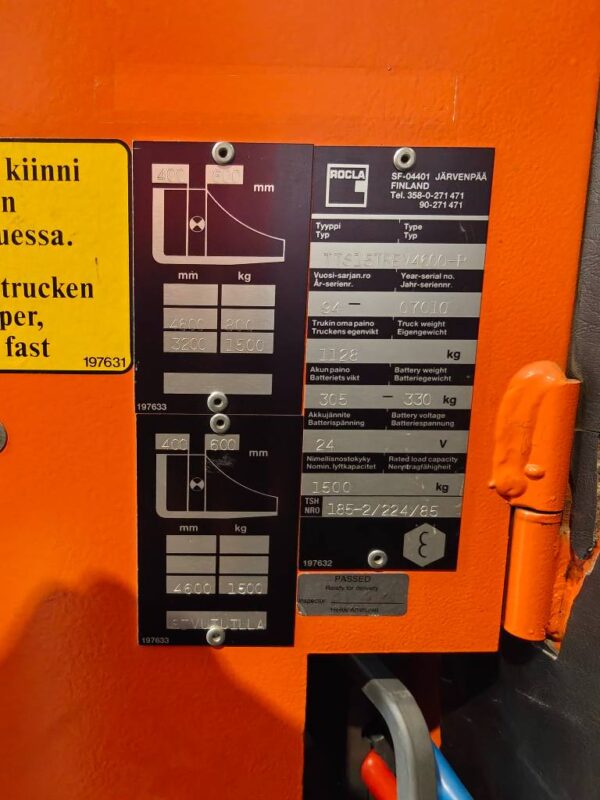 Rocla TTS 15 tukipyörätrukki - Image 11