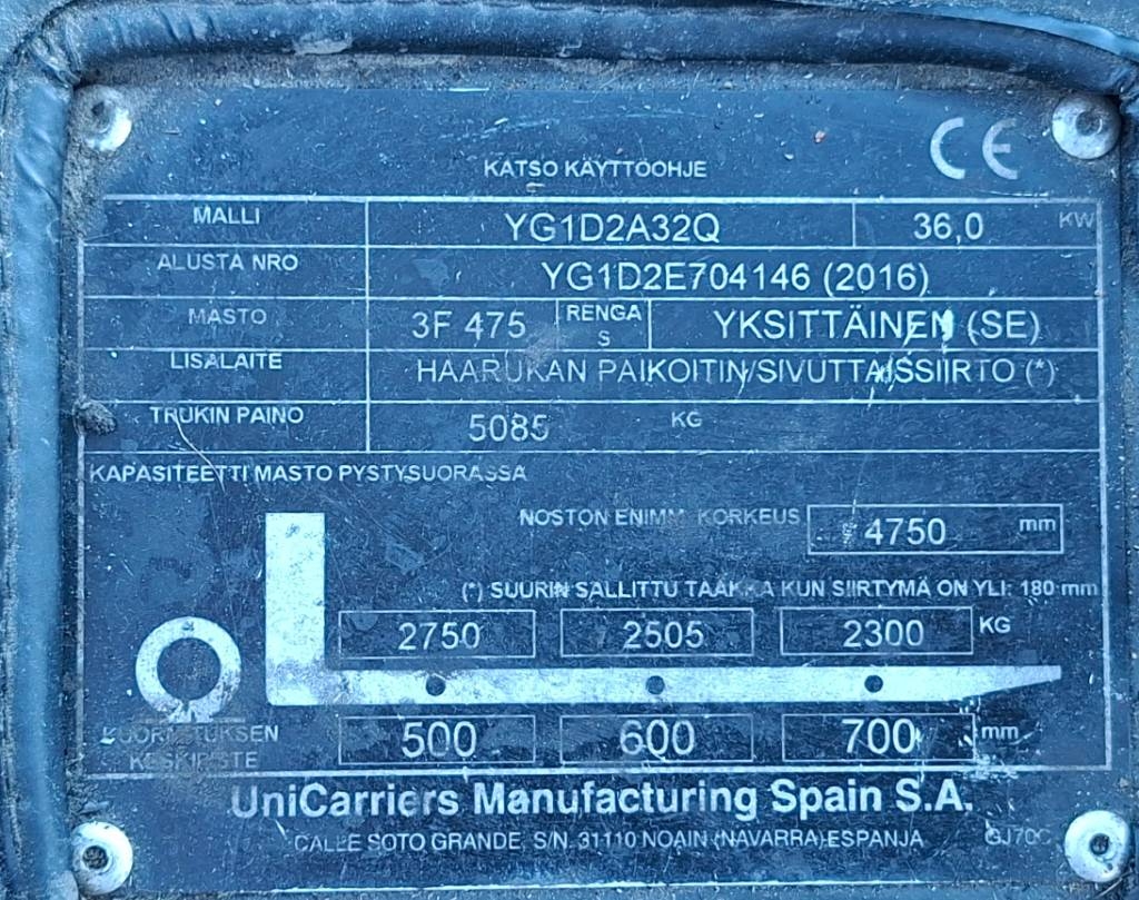 UniCarriers YG1D2A32Q Dieseltrukki - Image 13